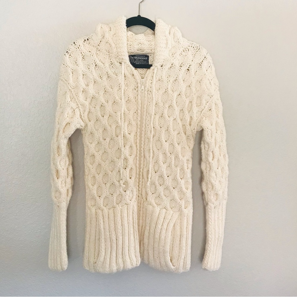 Sisandina Vintage Wool Chunky Zip Up Jacket One Size
